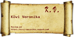 Kövi Veronika névjegykártya