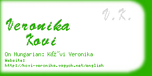 veronika kovi business card